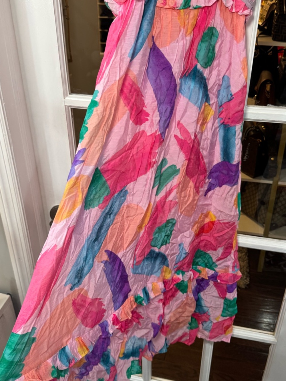 ๐ฉท๐๐งก๐โ Blu Pepper Pink Multicolor Ruffle Strap Maxi Dress - Picture 4 of 9